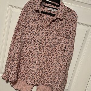 Pink Floral Button Down Shirt by A New Day